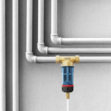 Spin Down Filter, 40 Micron Whole House Sediment Filter for Well Water, 3/4" G-M 1" G-M 3/4" V952-SDCXQZSGLQFCT30OFV0