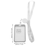 10Sets Transparent Name Badge Sleeve for Security and Staff Card Protection Light Grey V1366-AZ2-W-21141