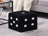 Foot Stool Soft Comfortable Simple Warm Sturdy Base Cube Stool for Home Living Room Bedroom Black V1294-YM0521-3116230003014
