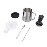 Latte Art Tools Set Milk Frother Cup with Latte Art Pen Coffee Tamper Tamping Mat 16 Coffee Stencils V1294-YM0901-3118250014911