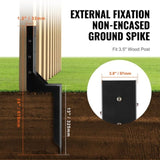 Fence Post Anchor Repair Kit, 4 Pack Inner Diameter 8.9x8.9 cm Heavy Duty Steel Fence Post Support V952-WGBGXDD37YC2TWBB6V0