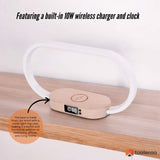 Wireless Phone Charger Table Lamp - USB Port Charging Bedside Light With Clock V238-SUPDZ-40827471888464