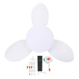 Ceiling Fan Light Flush Mount 25in Small Dimmable LED 6 Speed Quiet DC Motor for Patio Kitchen V1294-YM0901-3119250021012