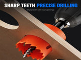 180mm Bi-Metal M42 High Speed Steel Hole Saw with Pilot Drill Bit, Smooth Cutting Edge for PVC, V1107-147-69432