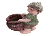 Flower Pot Ornament Cartoon Kid Shape Waterproof Textured Exquisite Vivid Statue for Garden Lawn V1294-YM0715-3111210438911