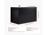 Reception Desk, 1400 x 800 x 1200 mm L-Shaped Front Counter Table, Office Reception Counter with V952-YBQTLX1CDCCJ185MFV0