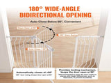 Baby Gate, 749-1346 mm Extra Wide, 762 mm High, Dog Gate for Stairs Doorways and House, Easy Step V952-LGXCWZLBS3052H2HGV0