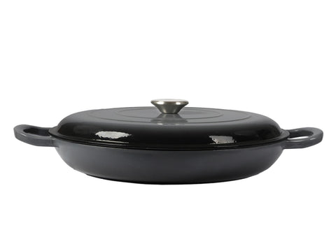 3.5L Enamel Dutch Oven Pan in Black Colour KT0181-3.5L-BK_NZ