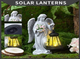 Solar-Powered Angel Lantern Outdoor Light, Resin Waterproof Garden Decorative Light, Walkway and V1265-AU-BY25042