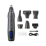 6-in-1 Rechargeable Electric Grooming Kit with Interchangeable Heads and LED Display V888-ELOSUNG15432