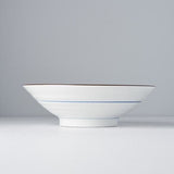 Ramen Bowl 24.5cm Navy Ikat Design V637-C0495