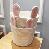 Cute Rabbit Basket Easter Bunny Ear Storage Bag Portable Candy Bag for Storing Cosmetics and Snacks V1294-YM0523-10335584