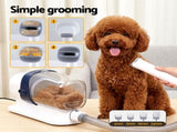 i.Pet Pet Grooming Kit Vacuum Dog Cat Hair Dryer Remover Clipper Brushes Cleaning PET-DRYER-7IN1-WH