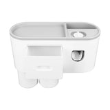 Toothbrush Holder Wall Mounted with 2 Cups Automatic Toothpaste Dispenser Multifunctional Toothbrush V1294-YM0901-3112230071811