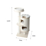 HONEYPOTCAT PURRING Plush & Sisal Barrel Cat Tower - 122cm V390-182532