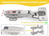 10 Pack Soft Close Motion Damper Mechanism for Full Overlay Hinges, Smooth Slow Straight-Arm, Clip V1107-994-34295