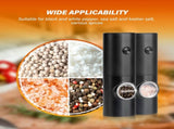 Electric Salt and Pepper Grinder Set , One Hand Adjustable Coarseness, Battery Powered with V1192-AZ-W-2519