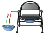 Levede Shower Tiolet Commode Chair Bedside Seat Elderly Pregnant Disability Aid BATH1022-BK-AU
