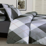 Big Sleep Argyles Black Quilt Cover Set Single V442-HIN-QUILTCS-ARGYLES-BLACK-SB