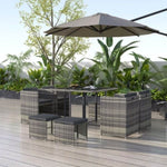 Horrocks 8 Seater Outdoor Dining Set-Grey V264-OTF-503S-LGR