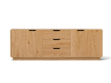 Artiss Buffet Sideboard Cabinet Storage Kitchen Cupboard Drawers Round Edge Oak FUR-S-SID160-RND-WD-ABC