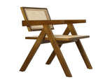 Levede 8x Walnut Wicker Armchair Dining Chair CH1101-WAX8
