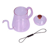 Long Spout Kettle Large Capacity Heat Resistant Easy to Clean Long Mouth Coffee PotPink V1294-YM0714-3118210257911