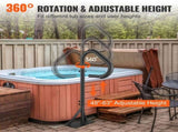 Hot Tub Handrail, 360 Rotatable Spa Side Handrail with 48"-63" Adjustable Height, Rust-proof V952-RSYGFS63YC00CR39BV0