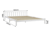 Artiss Bed Frame Queen Size Wooden White SOFIE WBED-D-001Q-WH-AB