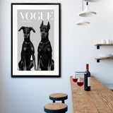 Luxury Dog Artwork Framed W Glass Front 80x120cm V637-E646073