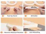 72 x White Masking Tape Rolls 24mm x 50m Painters Adhesive Tape for Painting V63-954241