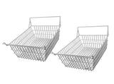 2pcs Freezer Baskets for Chest Freezer Household Wire Storage Basket Bins Organizer with High Low V1294-YM0710-3113230313011