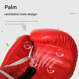 Black And Silver Durable 8oz PU Leather Boxing Gloves - Padded & Ventilated for Training V888-ELOSUNG23992