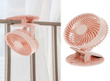 Portable Desk Fan 3 Speed Wind Mini Desktop Fan with Clip for Home Office and BedroomPink V1294-YM0721-3113210022512