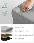 SONGMICS 110cm Storage Ottoman Bench Light Grey V227-8498402100581