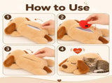 Pet Calming Heartbeat Plush Toy for Anxiety Relief 14.96 x 7.87in Soft Stuffed Animal with Pulse V1369-AZ3-W-13498