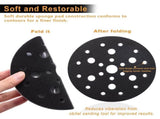 5 Pack Interface Pads, 6 Inch 25 Holes Hook and Loop Soft Density Sponge Cushion Buffer Backing Pad, V1258-DP02-WO-267