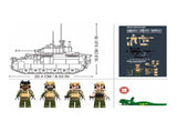 Sluban B1363 Model Kit 135 M3A3 Bradley Armored Infantry Vehicle IFV AFV Modern US Army Buildi SLB1363