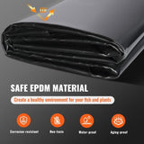 Pond Liner, 6 x 7.6 m 45 Mil Thick, Pliable EPDM Material Pond Skins, Easy Cutting Underlayment for V952-CTFSMHSEPDM20SZTDV0