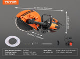Electric Concrete Saw, 14 in, 2000 W Motor Circular Saw Cutter with Max. 5 in Adjustable Cutting V952-D3200W14IN5INYGWJV3