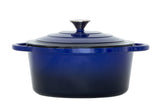 26cm Enamelled Cast Iron French Oven Casserole - Blue V196-CIC26B