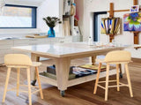 Wooden Bar Stool Dining Chair Ash Wood ELISE 65cm V274-FT-BSWO-LY038-WD