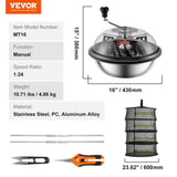 VEVOR Leaf Bowl Trimmer 16'' Manual Bud Trimmer with Stainless-Steel Blades V952-SDSCJ16INCHPIOOBOV0