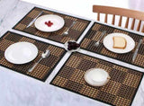 8 Pack Bamboo Placemats Black V1221-XM-ZBCD-001