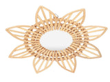Rattan Innovative Art Decoration Makeup Mirror Retro Dressing Bathroom Wall Hanging MirrorFlower V1294-YM0715-3115210268612