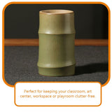 Olive Green Ceramic Desk Pen Holder Organizer, Pencil and Pen Storage for Office and Home, 1 Set V1369-AZ3-W-15802