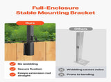Fence Post Extender, 8 Packs 605 mm Barbed Wire Arm, Sturdy Steel Fence Height Extender, Flat or V952-FZXYZQFZX8J27T1F0001V0