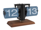 Digital Flip Desk Clock 12 Hours Battery Powered Retro Mechanical Auto Flip Down Clock with Wood V1294-YM0901-3115250023612