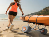 Kayak Cart, 158.8 kg Load Capacity, Kayak Trolley with 30.5 cm Inflatable PU Tires & 2 Straps, V952-SPSPHTTC13INFQKUY001V0