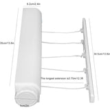 Retractableline Portable Home Indoor Outdoor Plastic Drying ROpe Wall Mount Compact V1188-MS-227-0679